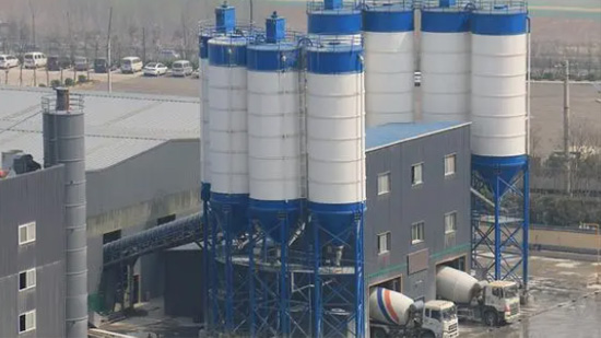 Mixing of concrete mixing plant